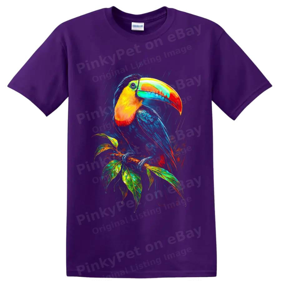 Toucan Bird T Shirt Colorful Tropical Rainforest Art Nature Lover Graphic Tee