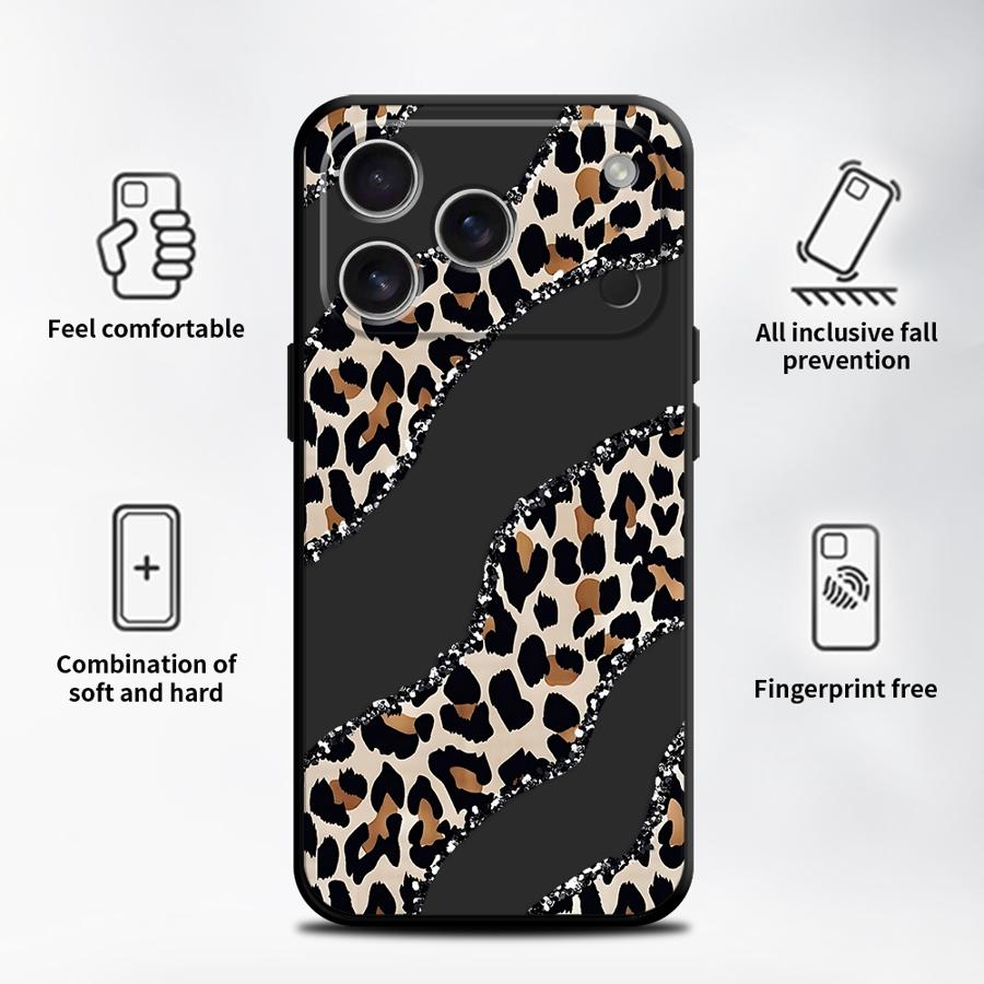 Минималистичный чехол с леопардовым принтом для Apple iPhone 17 Pro Max XR XS MAX 12 16 13 14 11 Air 15 Pro 7 8 Чехол для телефона Funda