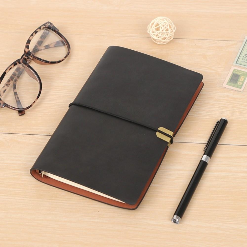 A5 Diary Journal Planner PU Travel Binder DIY Handmade Loose Leaf Notebook Office