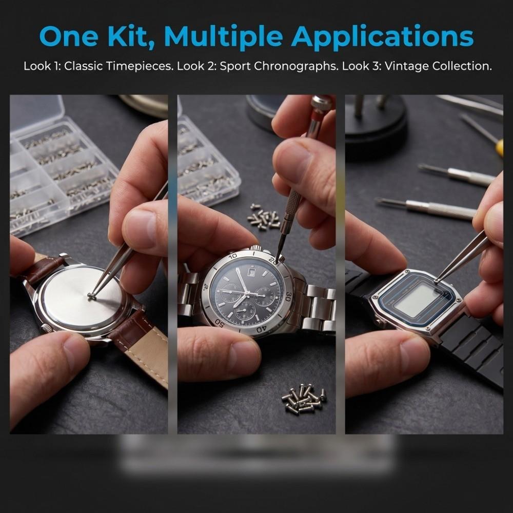 2 Boxes Stainless Steel Watch Screws Cross Head Repair Fasteners Watch Accessories Watchmaking