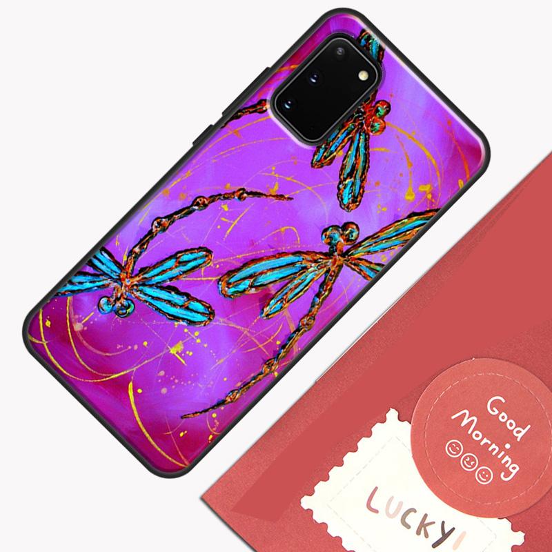Чехол 'Стрекоза' для Samsung Galaxy S22 S21 S23 Ultra Note 20 S8 S9 S10 Note 10 Plus S20 FE Задняя крышка