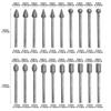 Набор из 20 алмазных фрез, вращающийся инструмент для резьбы по камню с хвостовиком 1/8 дюйма для камня, керамики, стекла, резьбы, полировки, гравировки