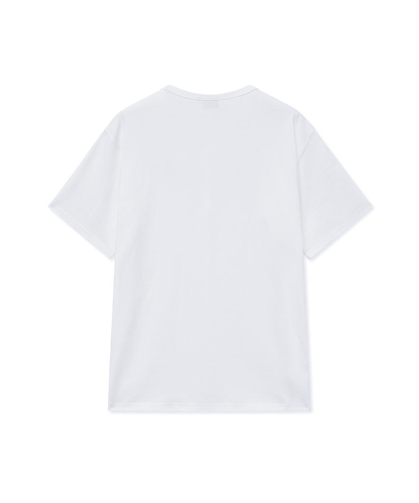 YALE [2Pack] Heavyweight Snell Logo Short Sleeve T-Shirt_White/Black
