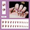 24 шт. Love Sweet Girl Temperament Nail Art ins Минималистский стиль Белые накладные ногти Без резьбы и шлифовки Готовые продукты Wear Nail