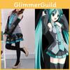 Изысканный костюм для косплея Hatsune Miku Vocaloid, парик, топы, платье, галстук, полный наряд