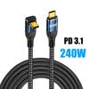 Кабель PD 240W USB Type C - C для быстрой зарядки для iPhone 15 16 Pro Max iPad Macbook Air Samsung Кабель для передачи данных и зарядки 1м 2м 3м 90 градусов