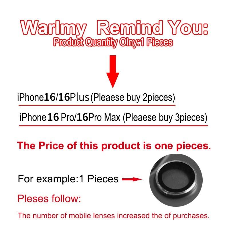 Официальные цвета металлическое индивидуальное кольцо объектив камеры протектор для iPhone 16 Pro Max 16 Plus закаленное стекло протектор экрана крышка