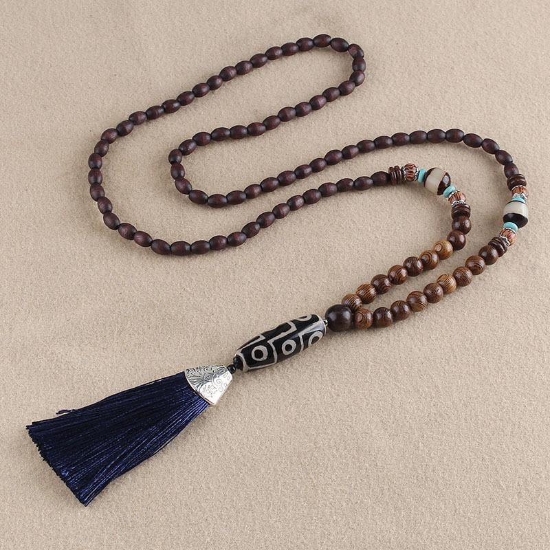 Ожерелье Непал Boho Женщины Длинный Свитер Цепи Кулон Кисточкой Винтаж Этнические Подарки