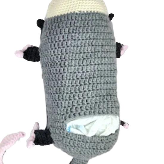 Крючком Сумка-хранилище Опоссум Ручная Вязание Подвесной Держатель для Сумок-продуктовых Сумок Вязание Крючком Животное Домашний Декор Подарок Любителям Опоссумов