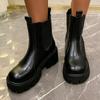 Black Chelsea Boots New Thick-soled Women's Winter Shoes for Women Autumn Fashion Thick-soled Short Boots for Women Size 35-43