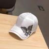 Fashion Butterfly Rhinestone Baseball Cap Women Summer Silk Satin Visor Sun Hat Leisure Adjustable Lady Snapback Caps