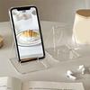 Acrylic Transparent Lazy Phone Mobile Hole Holder with Charging Thickened Non-Slip Design Hooks Protective Phone Holder