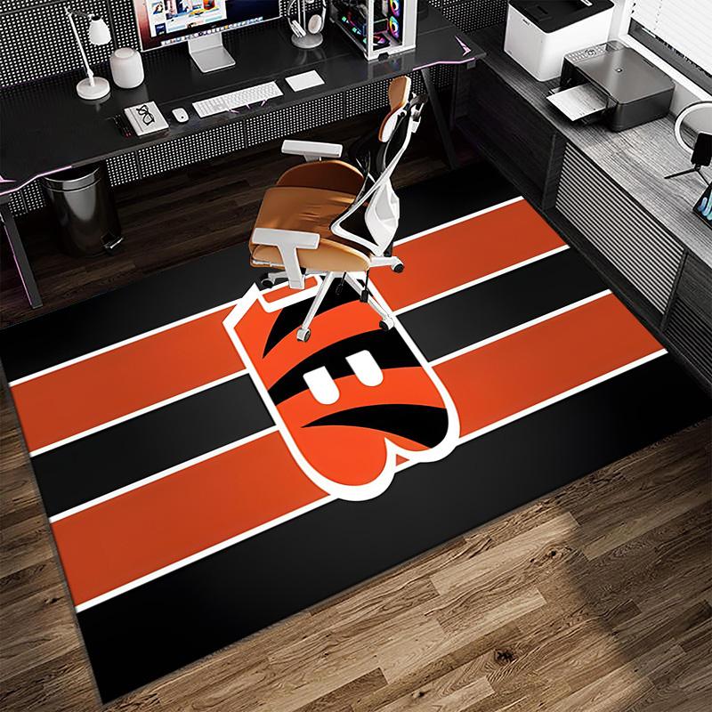 Bengals Team Logo Artwork Carpet, Kitchen Rugs, Yoga Mat, Non-Slip Mats, Rug for Bathroom, Living Room bedroom, Camping Rugs Christmas Gift