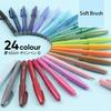 Япония Pentel Touch Brush Ручки-кисти Fude Pen Мягкий Гибкий Наконечник 36 Цветов В Наличии Новые Пастельные Цвета Ручка-кисть для Леттеринга