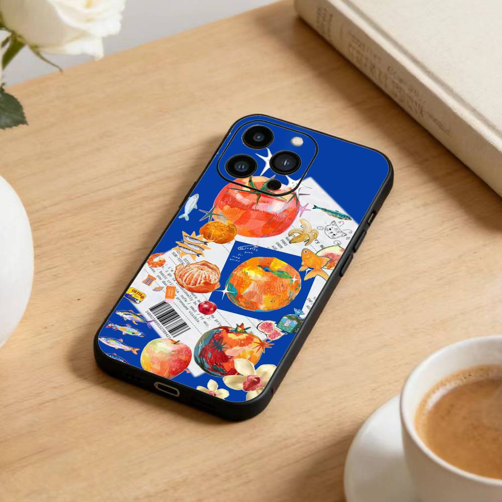 Чехол-коллаж для iPhone 16, 15, 14, 13, 12, 17, Pro Max, Plus, силиконовый, черный