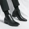New Italian Men's Dress Boots High Top Designer Luxury Brand Chelsea Boots Work Business Formal Shoes Outdoor Men Ankle Boots