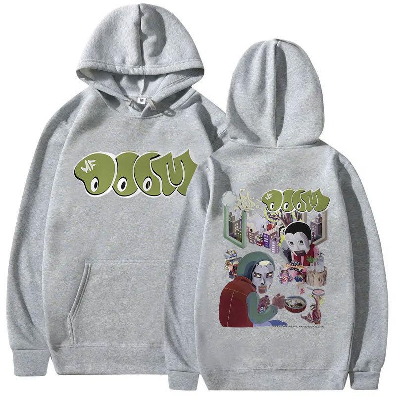 Потрясающий рэпер MF Doom MM FOOD Графическое худи Мужская и женская уличная одежда Унисекс Осень Зима Плюшевое