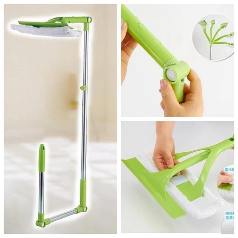 Window Cleaner Products Telescopic High-rise Cleaning Glass Sponge Mop Multi Brush Washing Windows Dust Steel Plastic