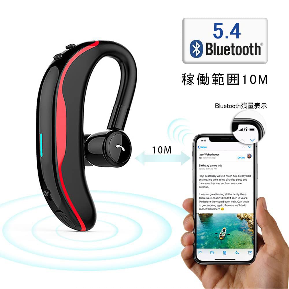 Bluetooth Одиночный Беспроводной Нашник для Левого или Правого Совместимый с и для и Автомобильного Использования Гарнитура, Ухо, Наушники, Стиль, Ухо, V5.4, Встроенный Микрофон,