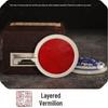 Керамическая банка с узором «brocade»: Цветная чернильница для каллиграфии, живописи и резьбы по печатям - Варианты: киноварь, золото, серебро