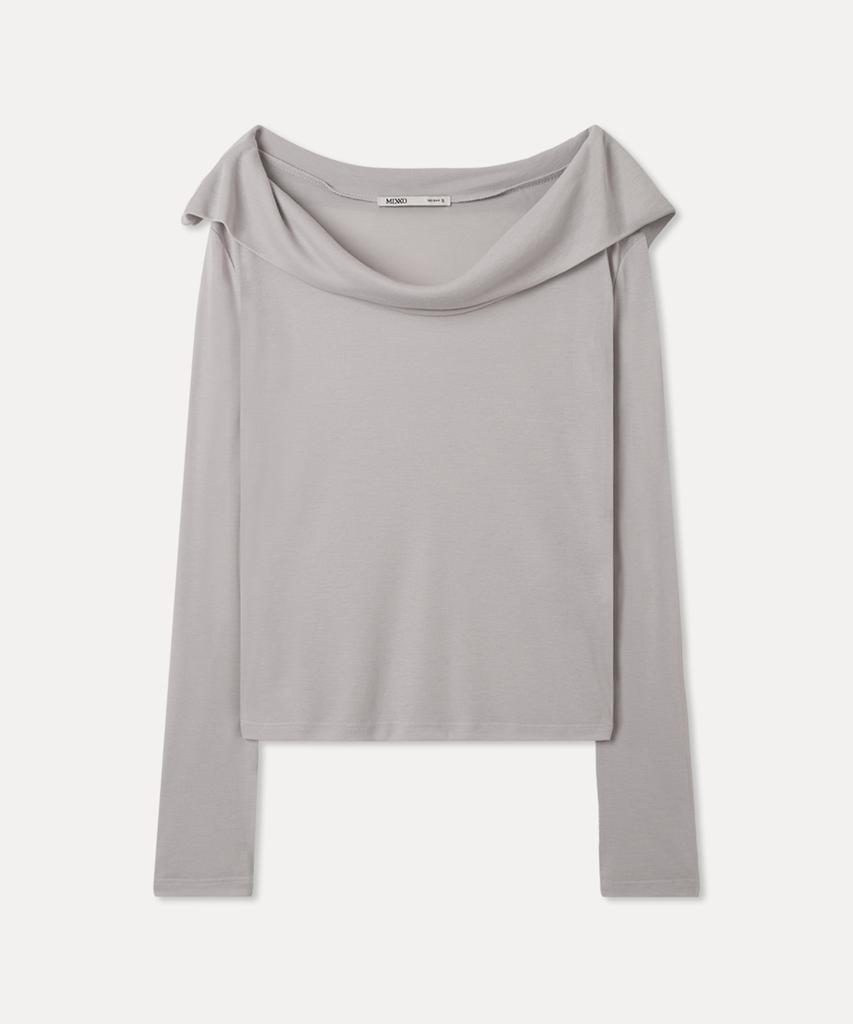 MIXXO Модифицированная футболка с длинным рукавом и воротником_Miwlwg449A