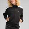 Puma Трикотажная ретро спортивная куртка с цветными блоками и воротником-стойкой на молнии женская куртка черного цвета 631965-01