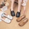 Summer Women Loafers Genuine Leather Comfort Flat Mother Shoes Female Footwear Slip-On Women's Flats Comfortable Handmade Shoes
