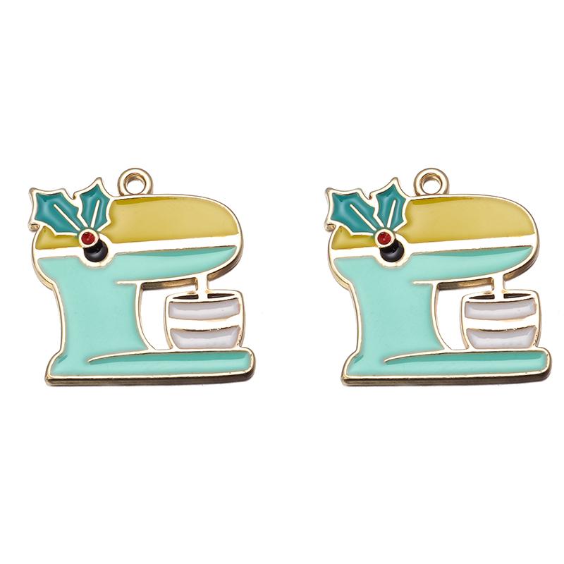 6Pcs Alloy Drop Oil Necklace Pendant Mushroom Tree Flower Shaped Charm Pendant For DIY Exquisite Earrings Accessories Wholesale