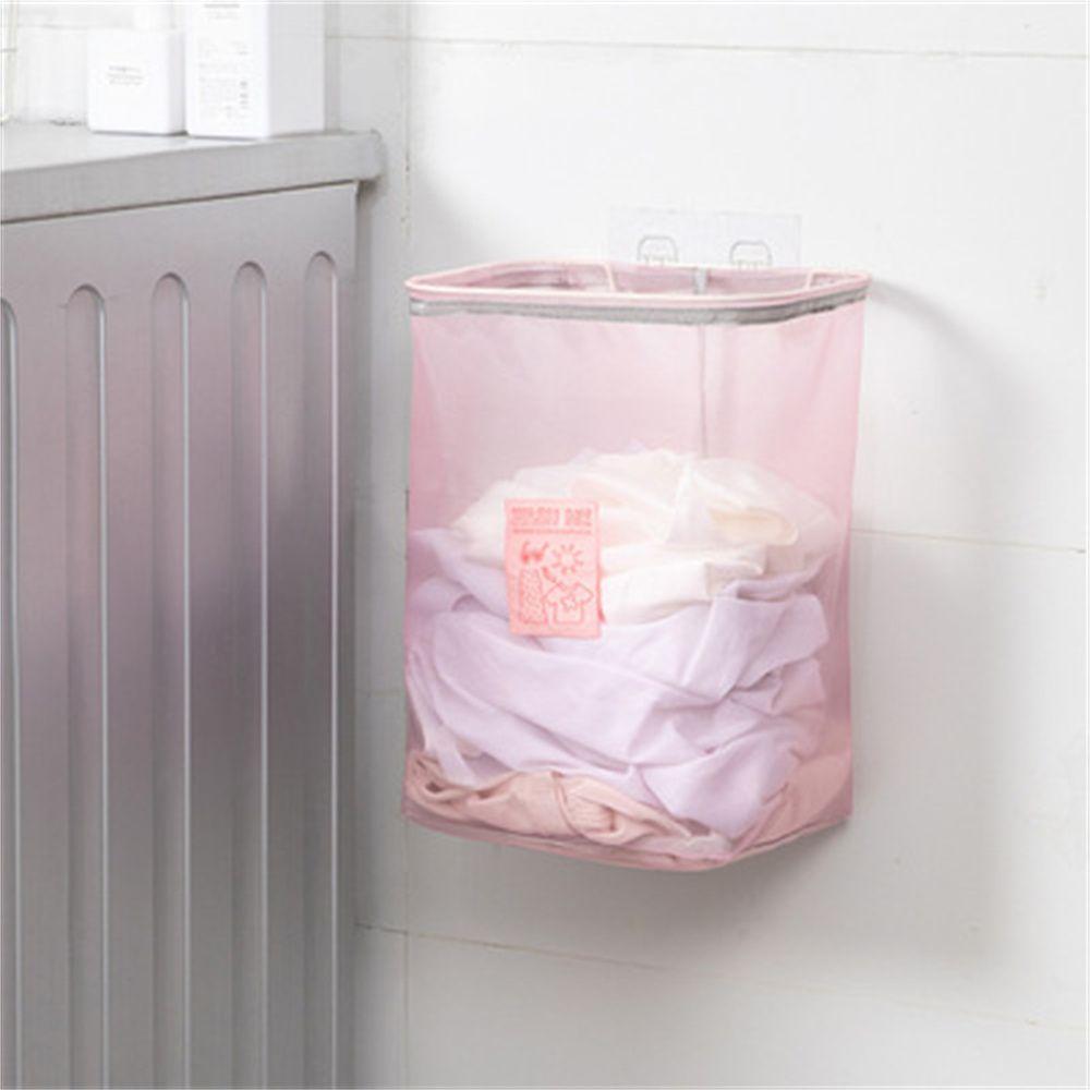 Mounted Mesh Organizer Bag Dirty Clothes Baskets Bathroom Storage Laundry Basket Clothing Bucket