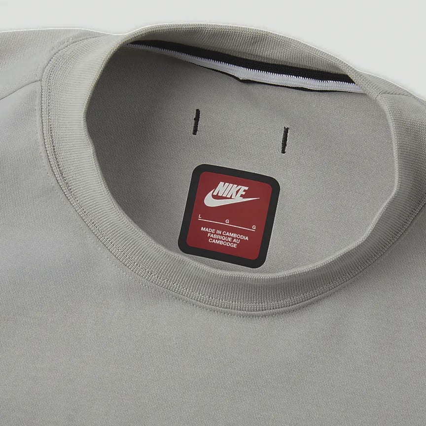 Nike Мужская футболка Tech Fleece для спорта, цвет: Светло-серо-коричневый FB8166-012