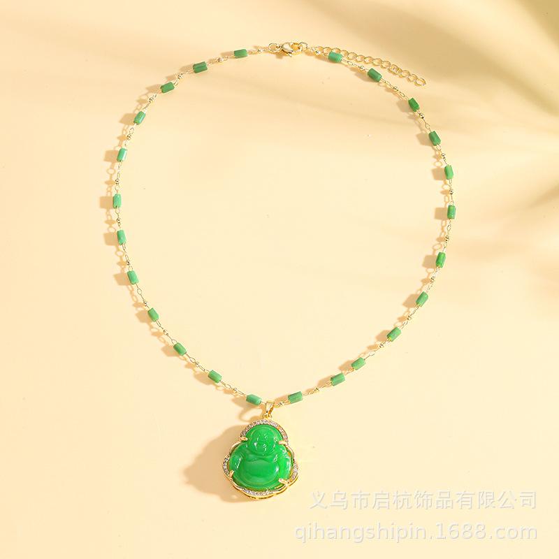 Ожерелье Будды Майтреи Ретро Этнический Стиль Хип-Хоп Атмосфера Мужские И Женские Аксессуары