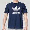 Adidas Originals Трилистник с буквенным принтом и логотипом, футболка с круглым вырезом и короткими рукавами, мужские топы, темно-синие IA4814