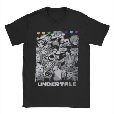 Футболки с изображением игры Undertale, мужские, хлопковые, с юмористическим принтом, с круглым вырезом, с коротким рукавом, одежда, подарок.