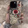 Жуткий Стиль Глаз Рисунок Чехол для Телефона Для iPhone 16 15 14 13 12 11 Pro Max 7 8 Plus XR XS Max Ударопрочный Силиконовый Покрытие Чехол