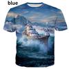 Футболки с принтом «Мультяшный аниме-военный корабль» для мужчин и женщин, повседневные футболки в стиле хип-хоп в стиле Харадзюку