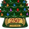 Personalized Xmas Gifts 5 Pcs 2D Flat 250 Anniversary USA Christmas Tree Ornament, Year Acrylic Ornaments of America 1776-2026 Patriotic Hanging