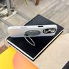 For iPhone 16 Pro Max Magnetic Case Rotating Kickstand Ripple Texture TPU + PC Phone Cover