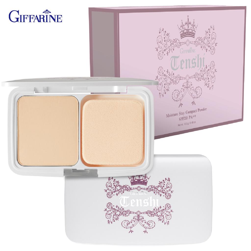 Giffarine Tenshi Moisture Stay Compact Powder SPF20 PA++, Ультралегкая, гладкая и прозрачная тональная пудра с UVA и UVB, 14 г 23111-23112