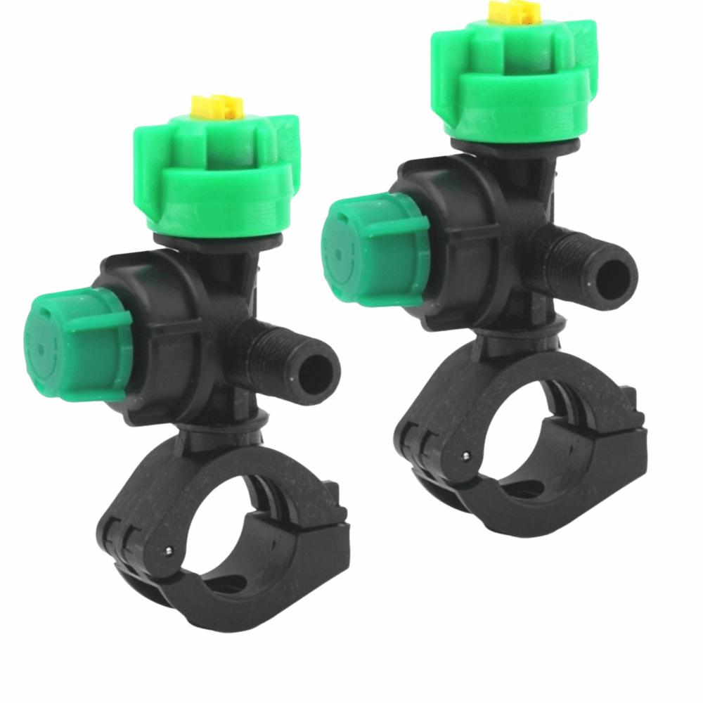 2PCS Engineering Plastic Spraying Nozzle 20mm /25mm Clamp Fan Shaped Spray Nozzle  Field Spraying