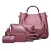 Women's Bag New Fashion Crocodile Pattern Four-piece Set, Mother and Child Bag, Shoulder Portable Messenger Bag