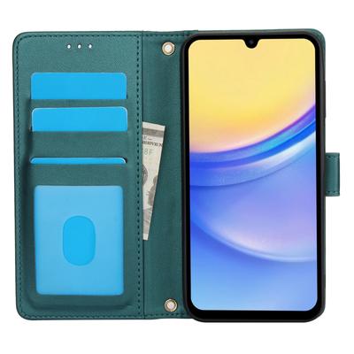 SY-003 Чехол для Samsung Galaxy A16 5G/A16 4G из ПУ кожи, чехол-подставка для просмотра телефона, кошелек с ремешком для руки