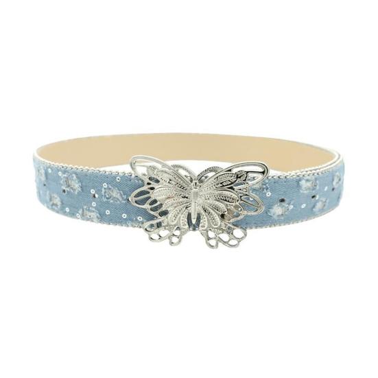 Женский широкий ремень однотонного дизайна с пряжкой-бабочкой, универсальный ремень для платья, рубашки