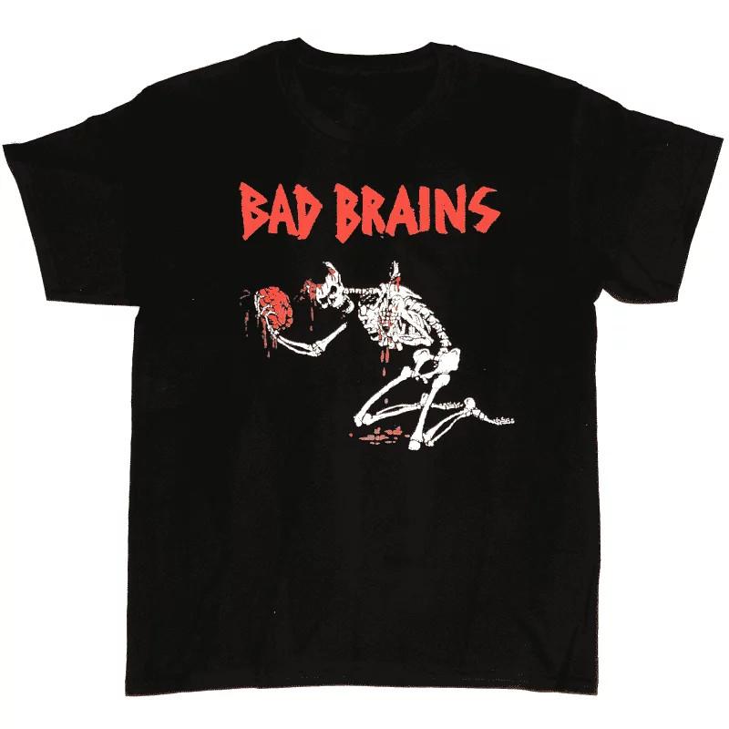 Bad Brains Skeleton Short Sleeve Cotton Black All Size Gift Shirt AH1092