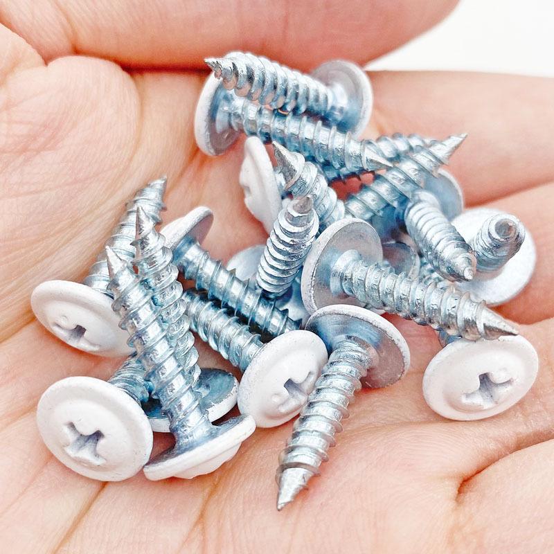White Painted Round Head Phillips Self-Tapping Screw M4.2 with Spacer and Washer