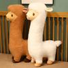 Furry Plush Llama Alpaca Plush Toy Stuffed Soft Long Plush Lifelike Alpaca Sheep Hug Throw Pillow Animals Nap Sleeping Pillow