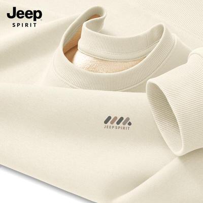 Мужской свитшот JEEP SPIRIT с флисовой подкладкой и круглым вырезом