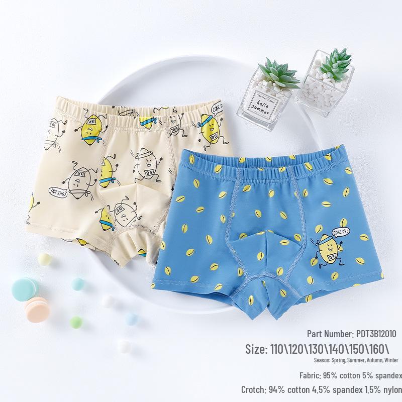 Детские дышащие боксеры-брифы из чистого хлопка и модала, влагоотводящие, упаковка 50 штук, доступны в размерах S, M, L