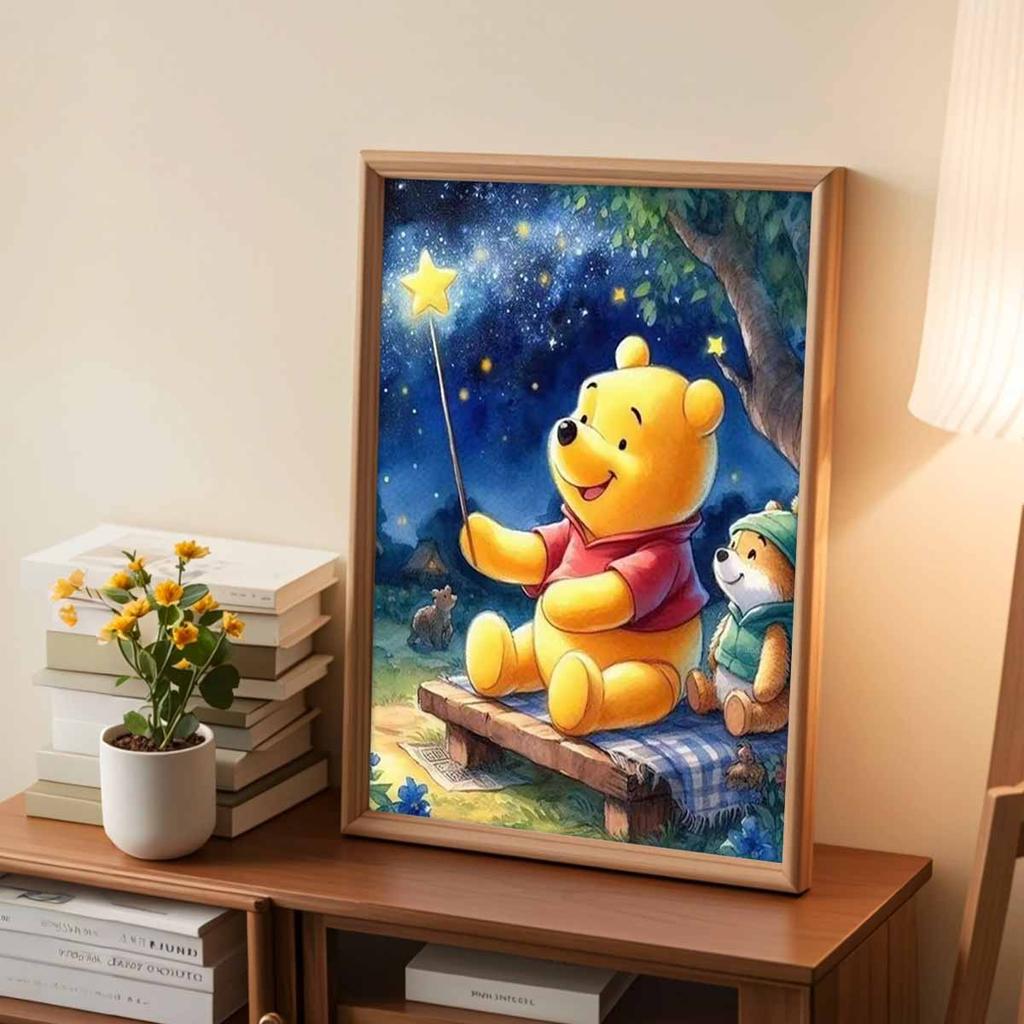 DIY Diamond Painting The Fairy Wand and Winnie Cross Stitch Kit Mosaic Art Diamond Painting Full Circle Diamond Home Decoration