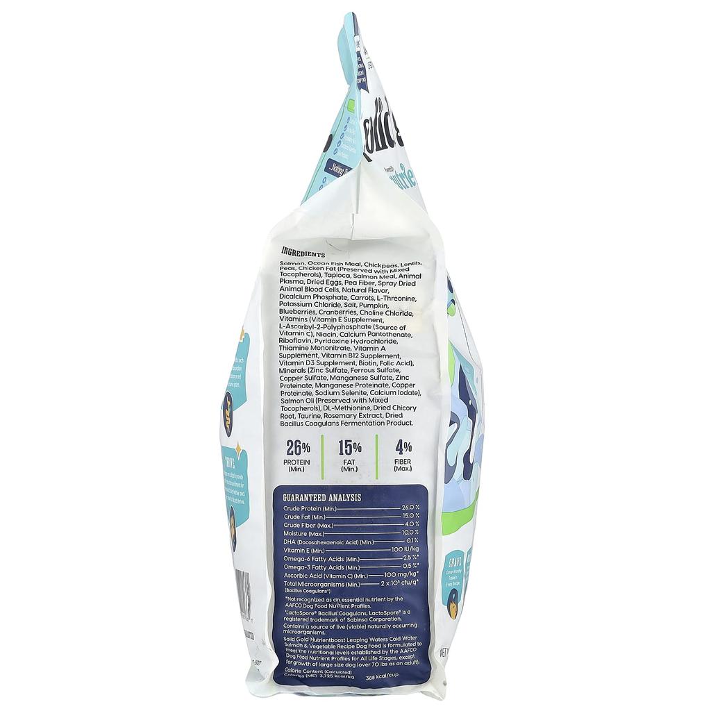 Leaping Waters™, Корм для собак, Whole Life, Рецепт с лососем холодной воды и овощами, 1,7 кг (3.75 фунта)