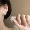 Exaggerated Dandelion Studs Light Luxury Senior Sense of Autumn and Winter Retro Temperament Earrings Absolute Beauty Niche Unique Zirconia Earrings